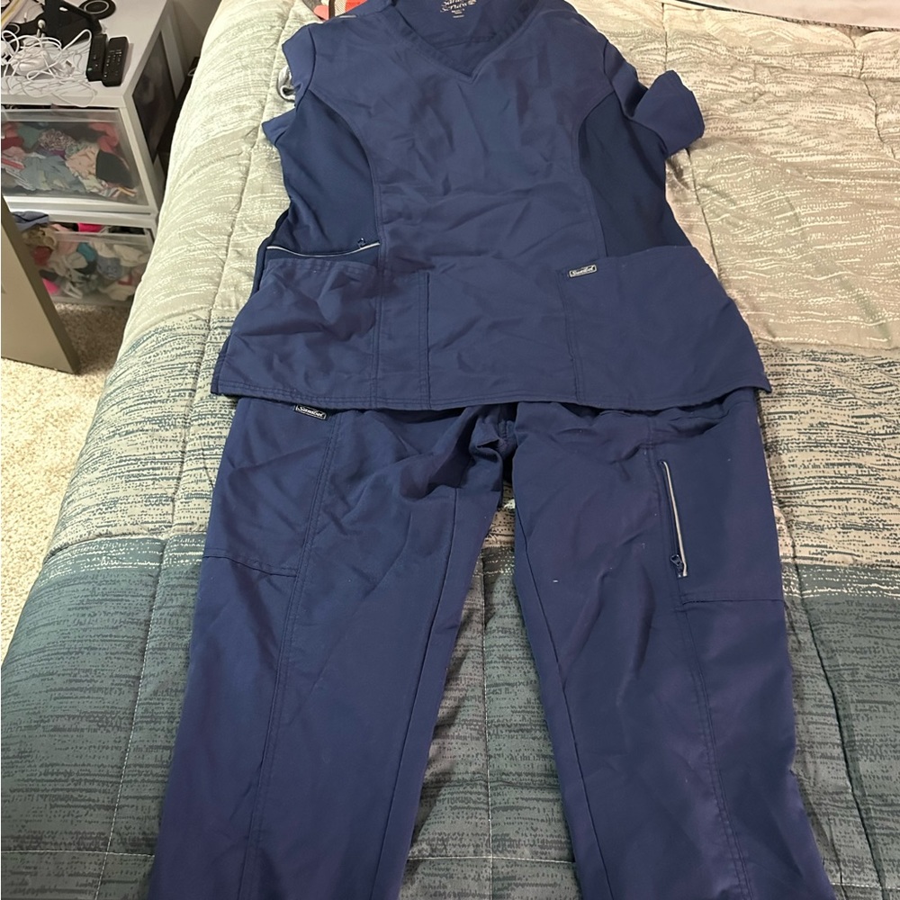 Navy blue scrubs set